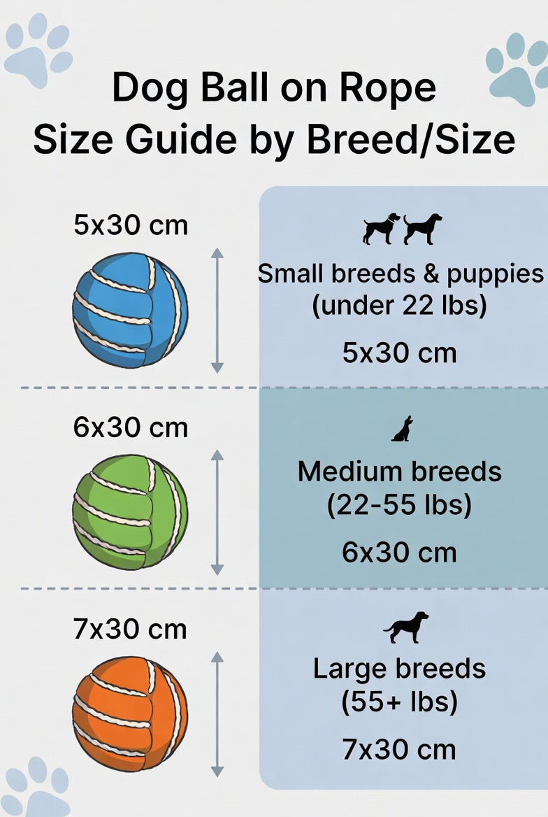 LIMITED LIFETIME WARRANTY - Eco-Friendly Dog Ball on Rope Tug Fetch Toy - Durable Non Toxic